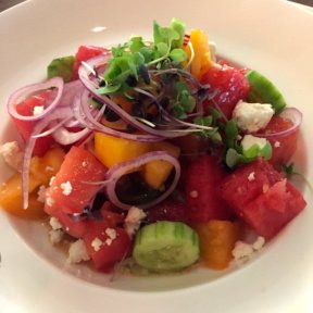 Gluten-free watermelon salad from Atrio Wine Bar & Restaurant